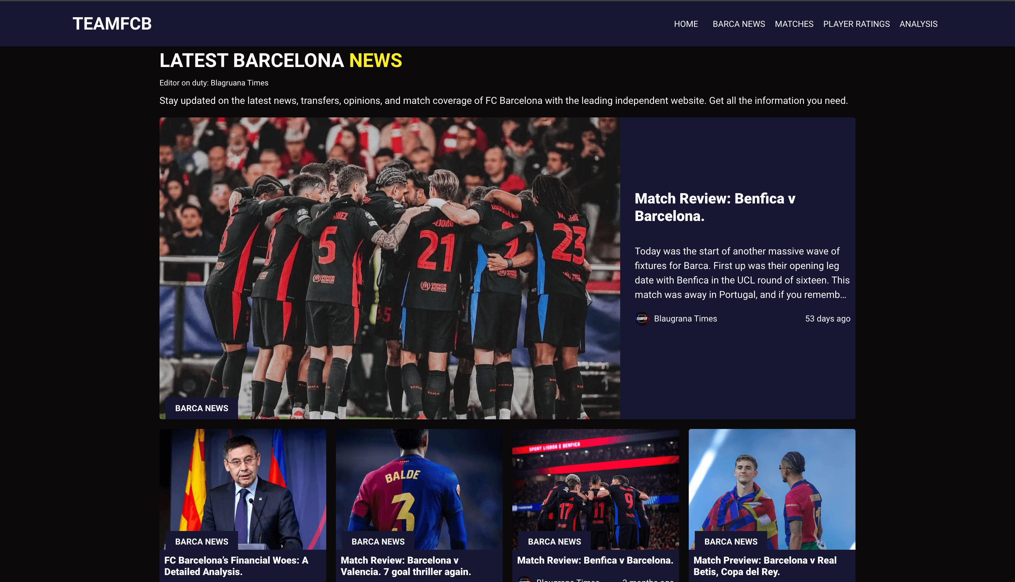 Team FCB - Sports Team Management Platform